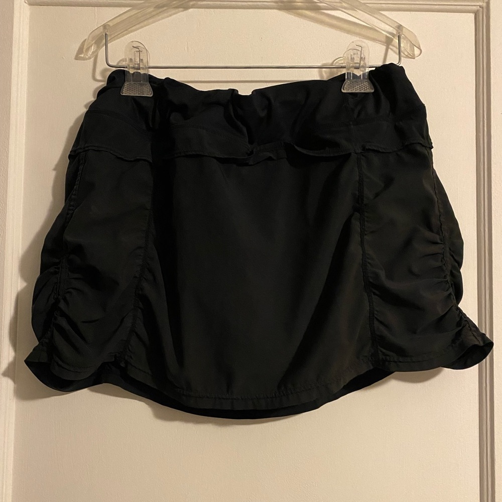 Rare Lululemon Wet Dry Warm Athletic Tennis Skort Black Size 10 Sold Out!